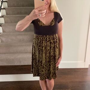 Brown/Sage Green dress | Size Small